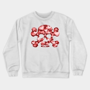 Heart filled Skull and crossbones Crewneck Sweatshirt